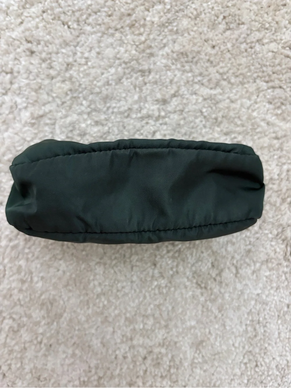 Prada Dark Green Nylon Cosmetic Pouch
